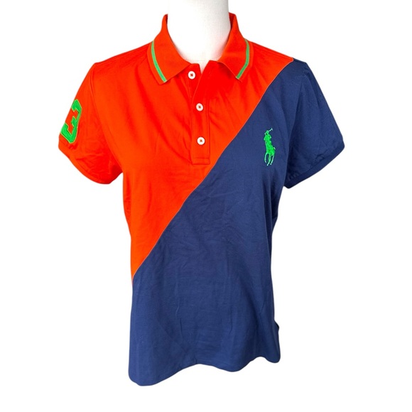 Ralph Lauren Golf‎ NWT size Large Elite Orange and Blue Short Sleeve polo shirt - Picture 2 of 14